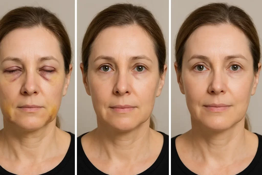 Blepharoplastik — Ergebnis und Heilung